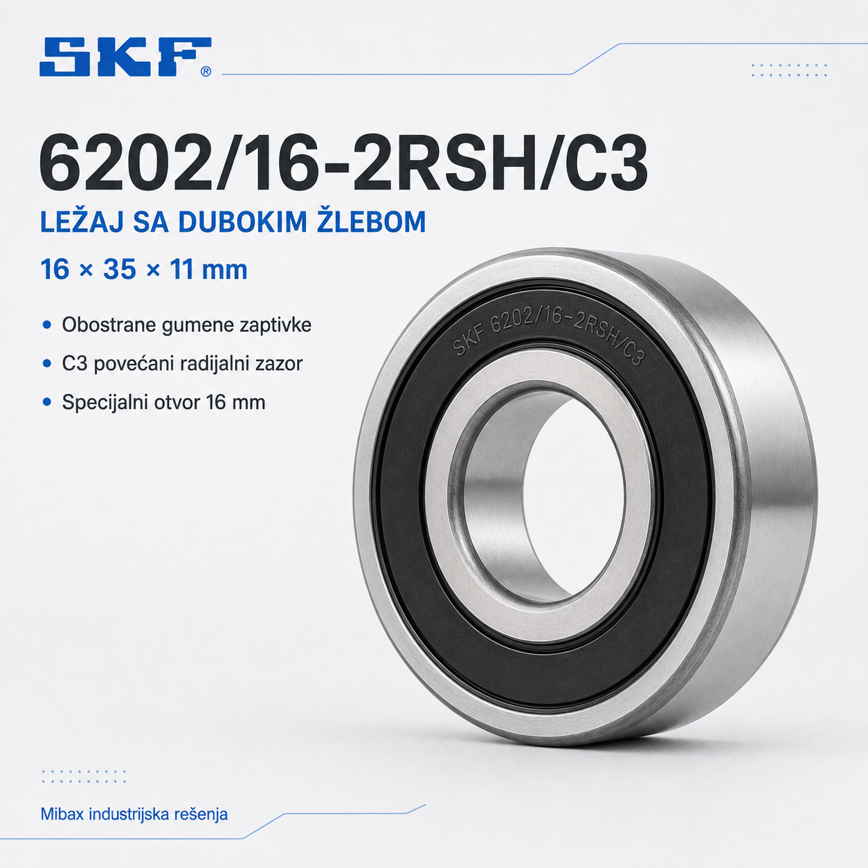 Lezaj SKF 6202/16-2RS C3