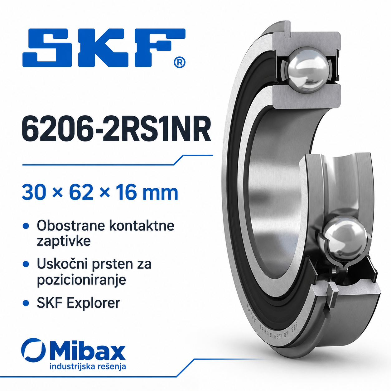 Lezaj SKF 6206-2RS1NR