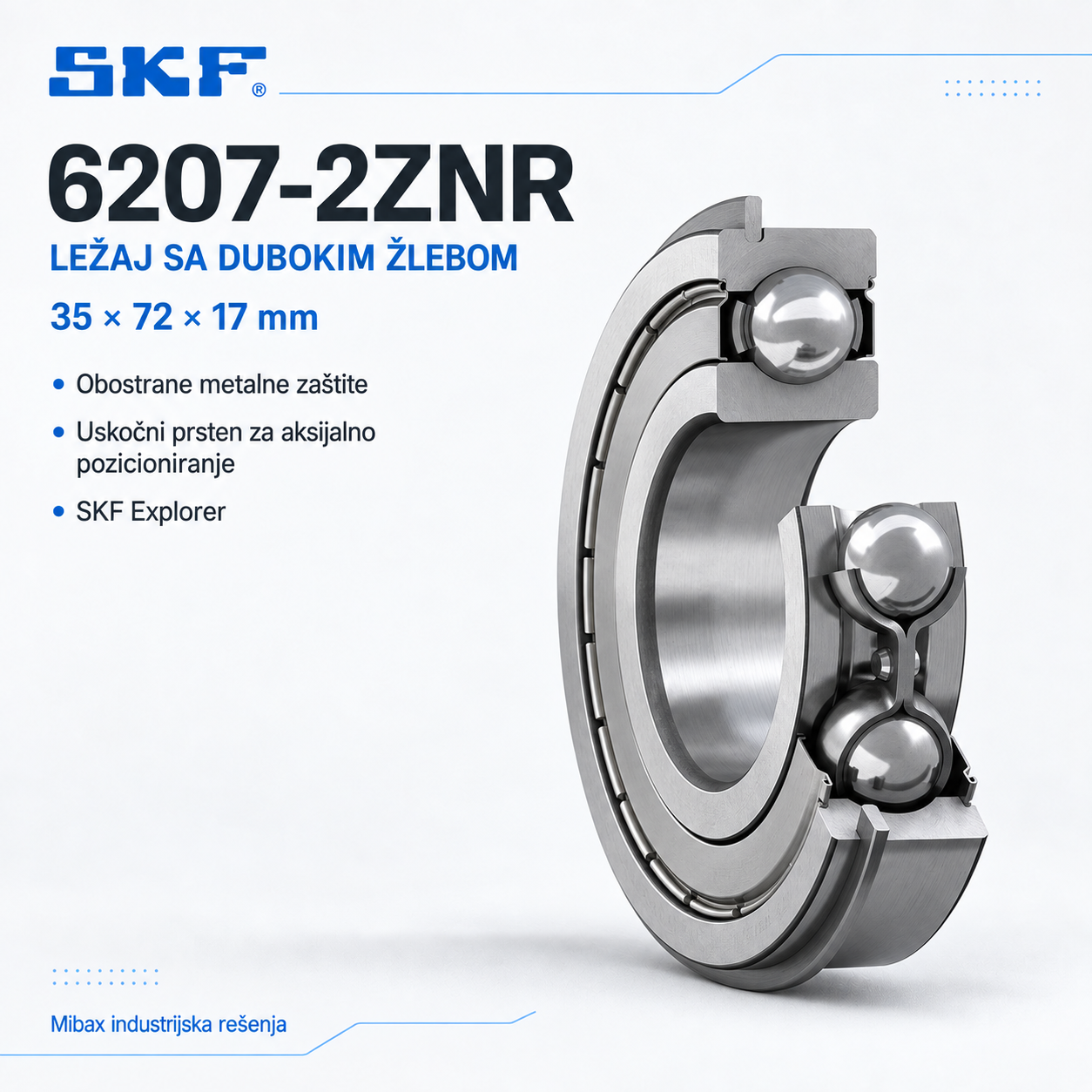 Lezaj SKF 6207-2ZNR