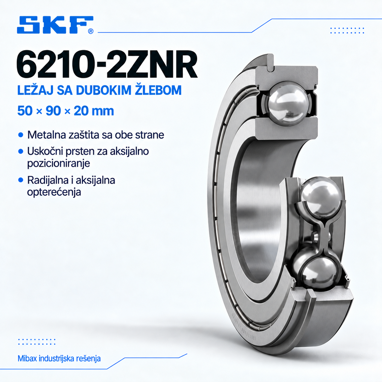 Lezaj SKF 6210-2ZNR