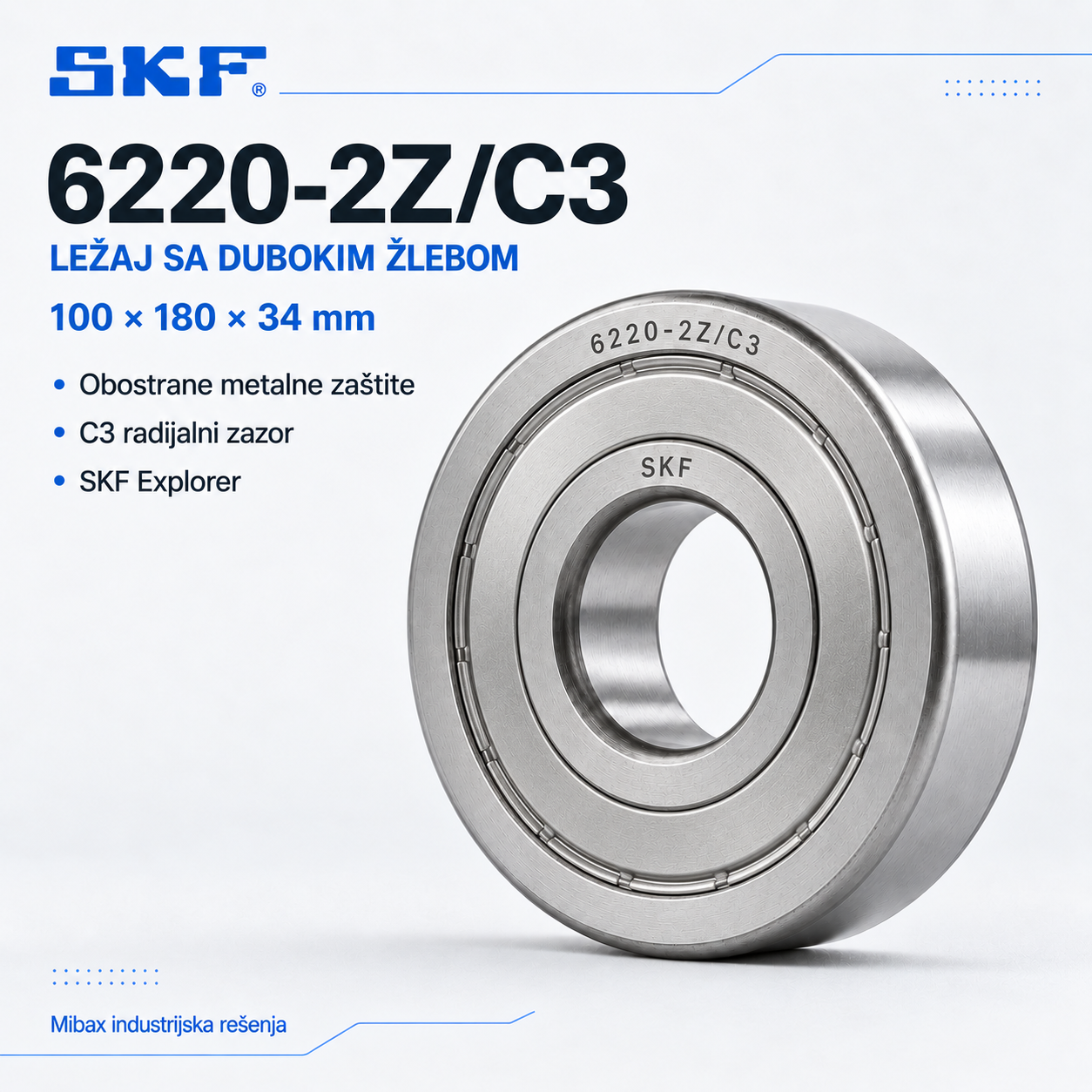 Lezaj SKF 6220-2Z/C3