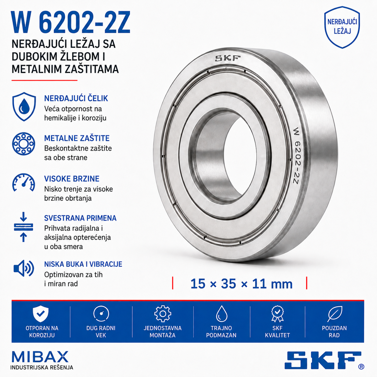 Lezaj SKF W 6202-2Z