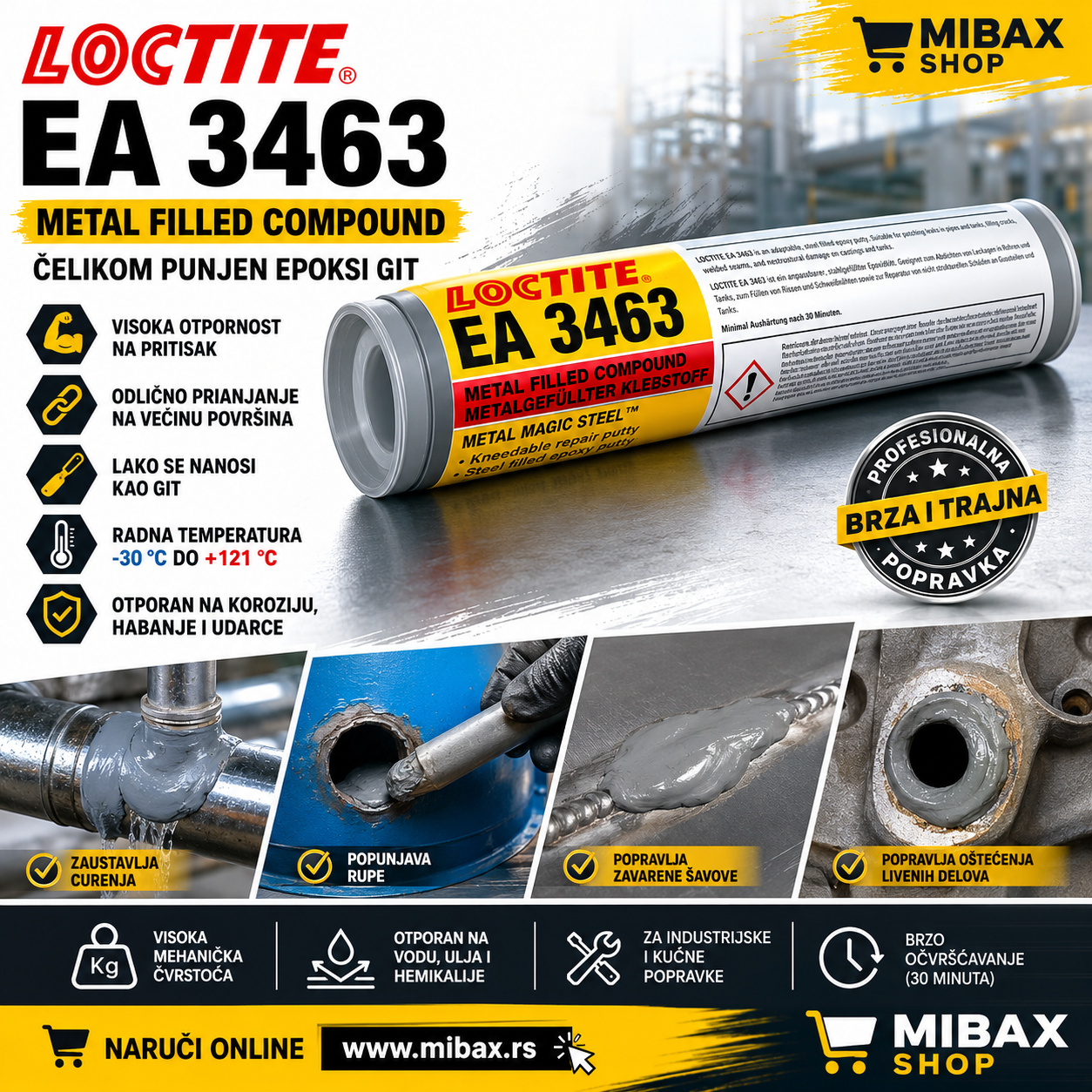 LOCTITE 3463 tecni celik u stiku