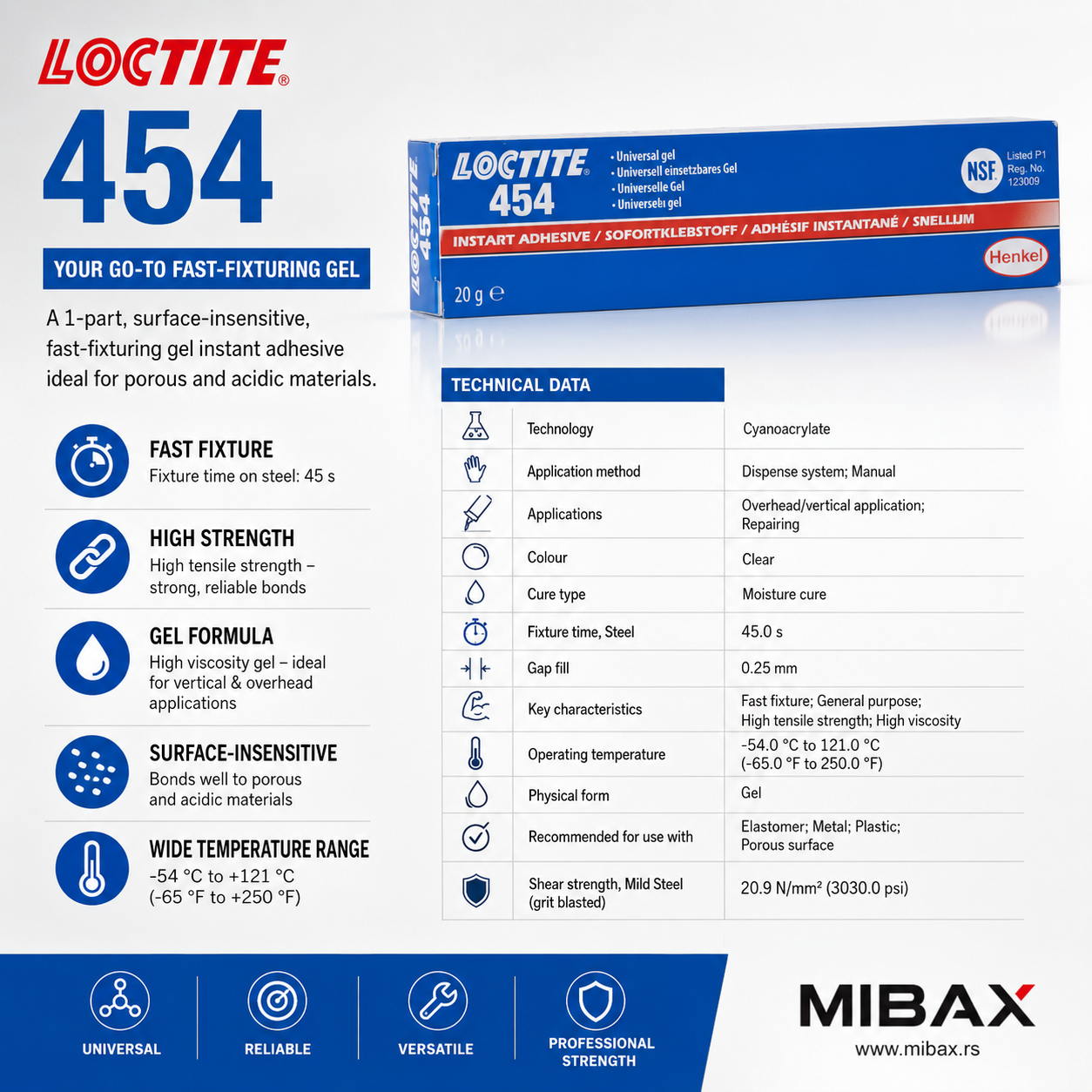LOCTITE 454 TB20G