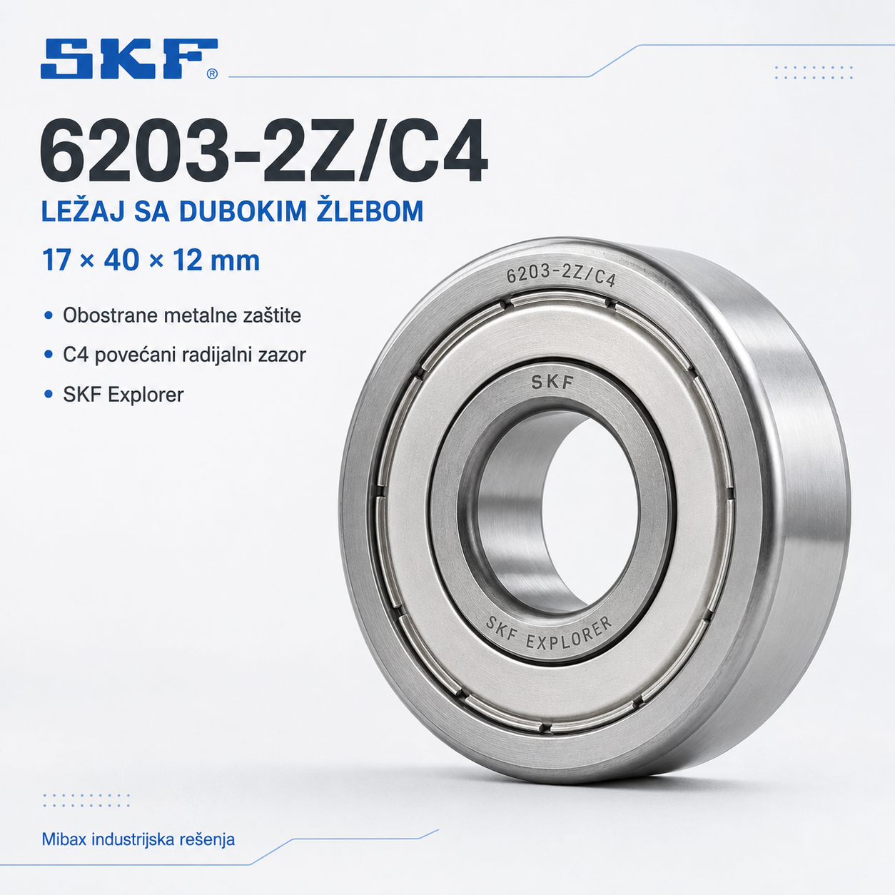 Lezaj SKF 6203-2Z/C4