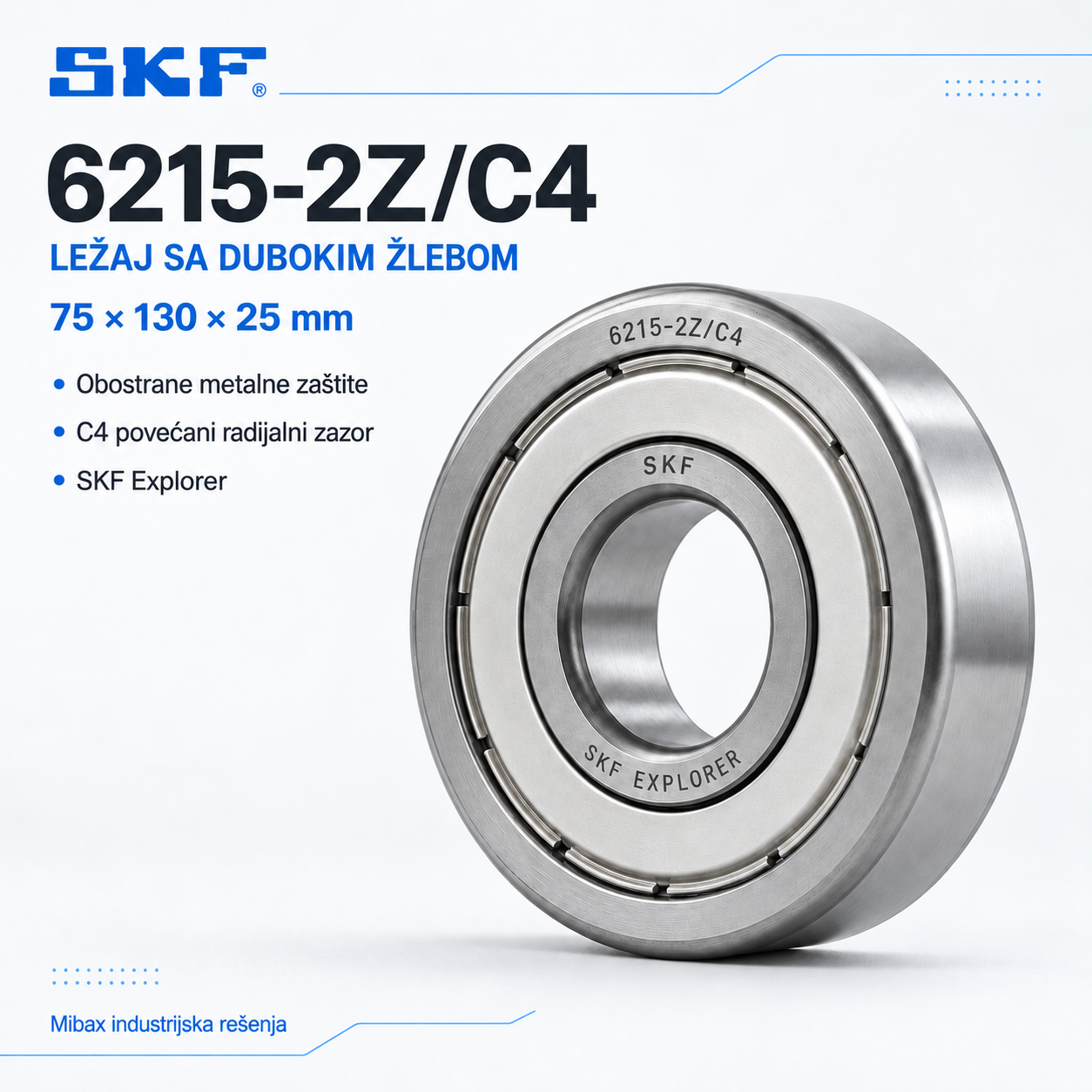 Lezaj SKF 6215-2Z/C4