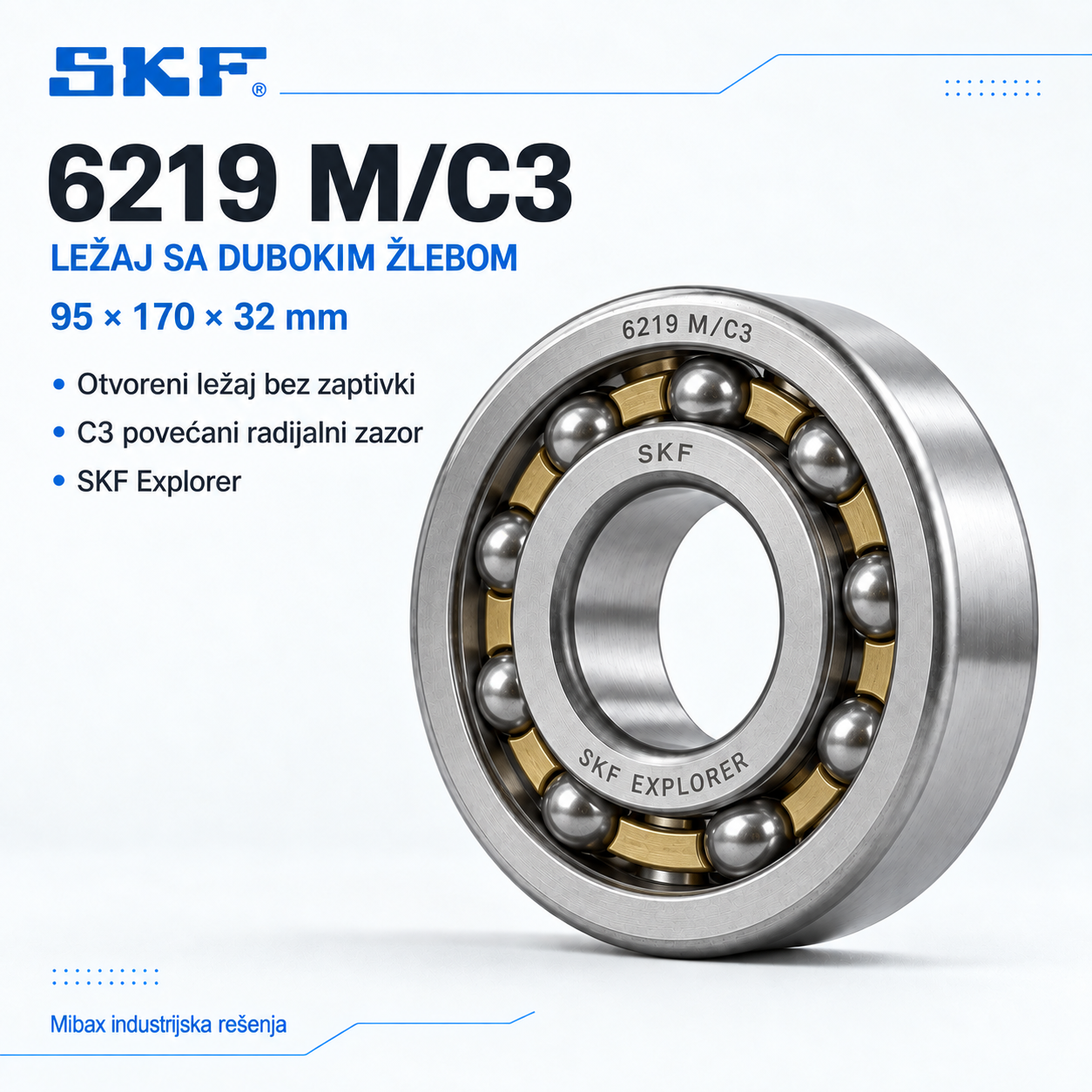 Lezaj SKF 6219 M/C3