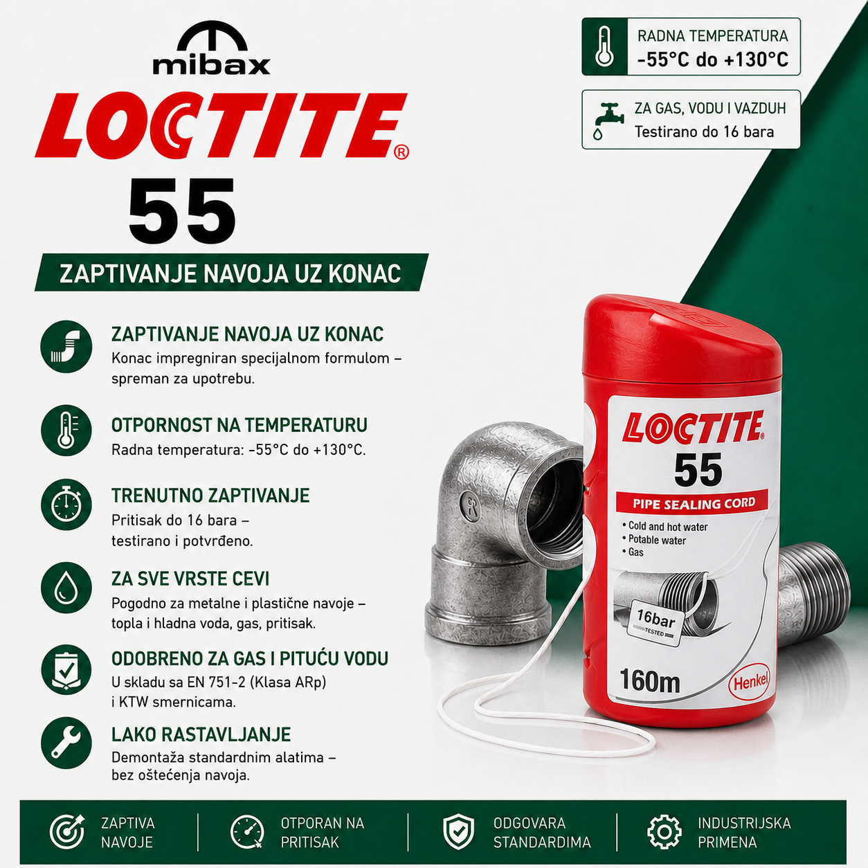 LOCTITE 55 48X160M EN