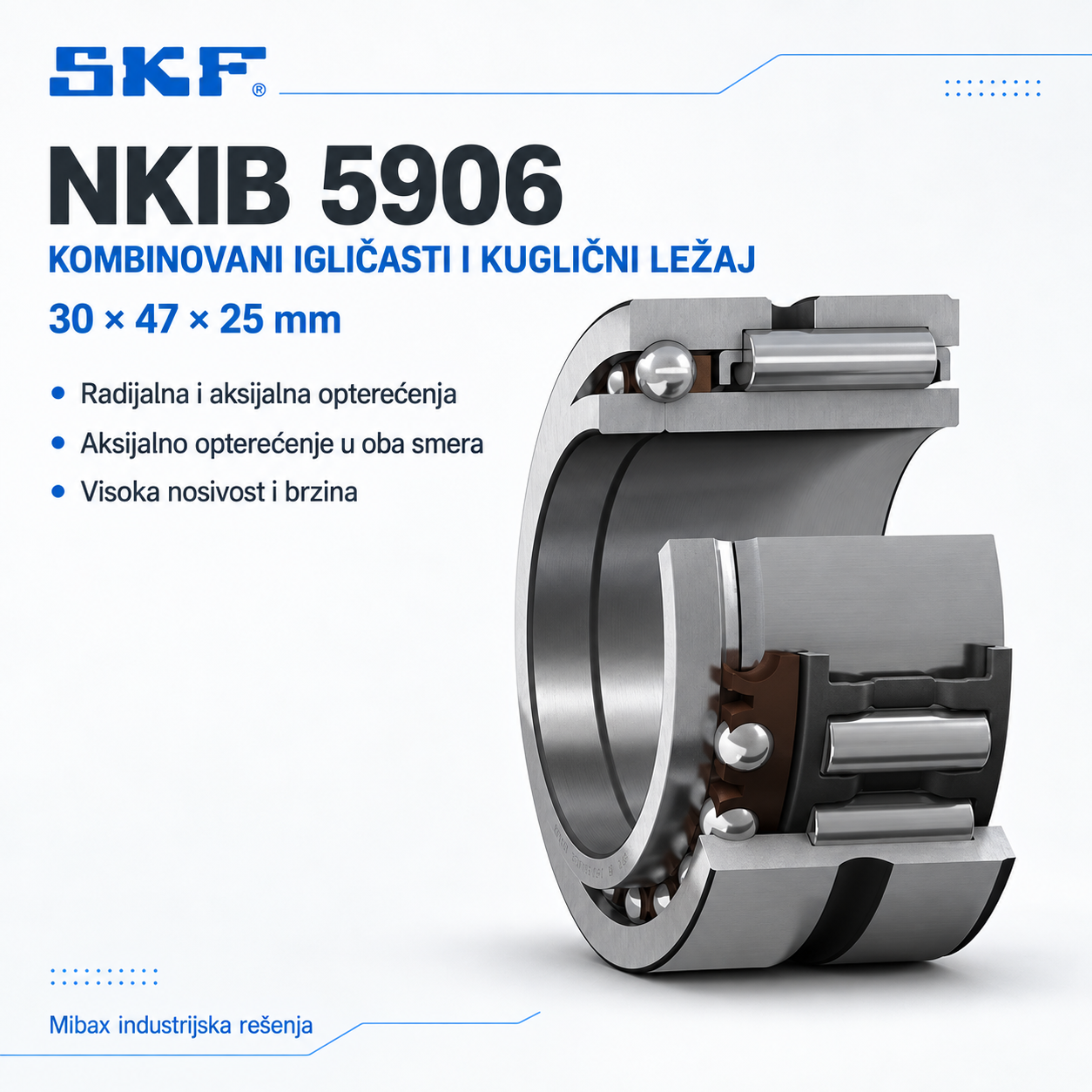 Ležaj SKF NKIB 5906