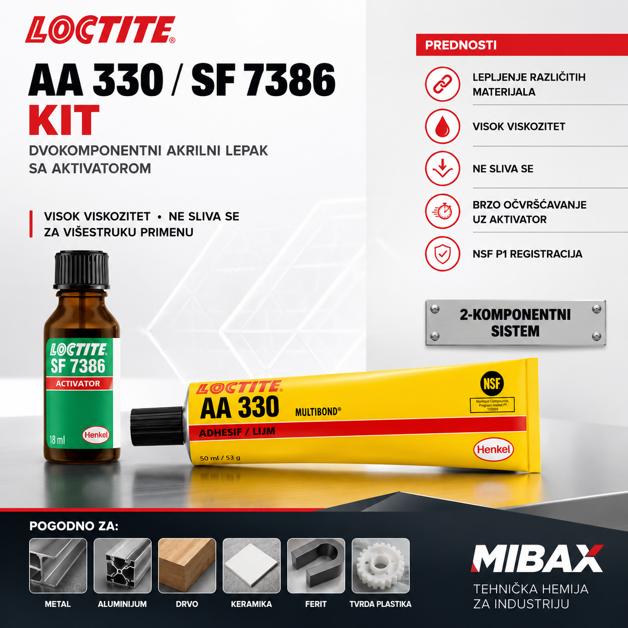 LOCTITE AA 330/7386 KT 50/18ML