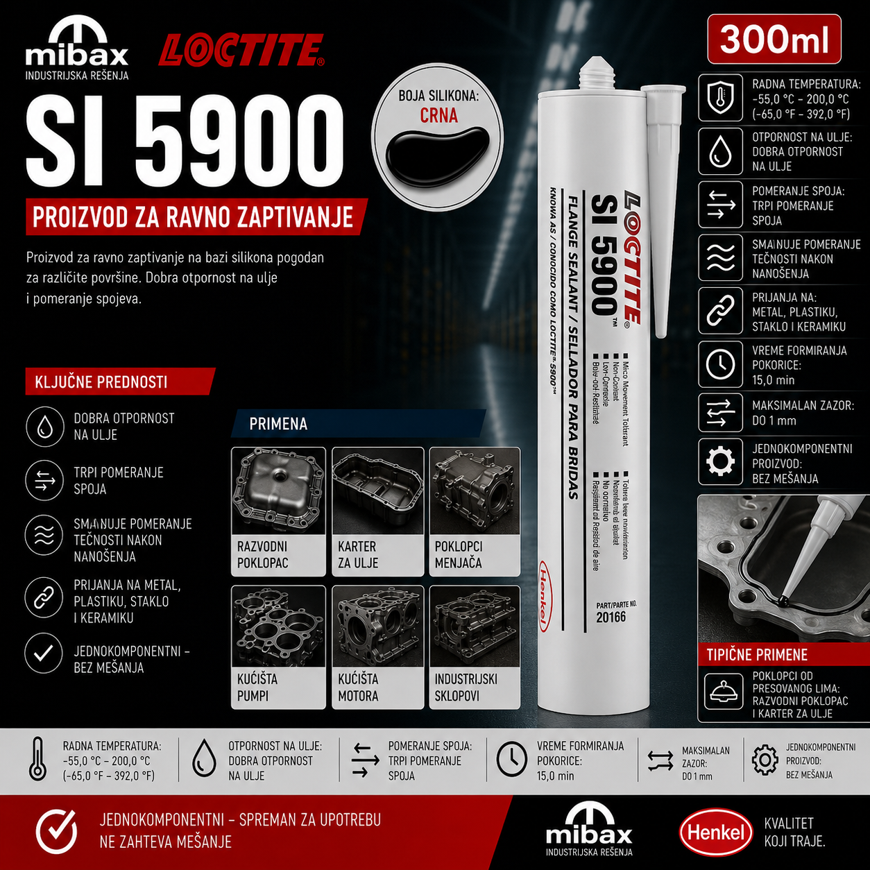 LOCTITE SI 5900 BK CR300ML