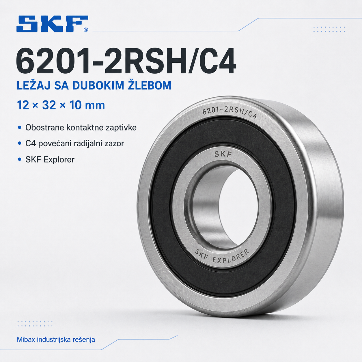 Lezaj SKF 6201-2RSH/C4