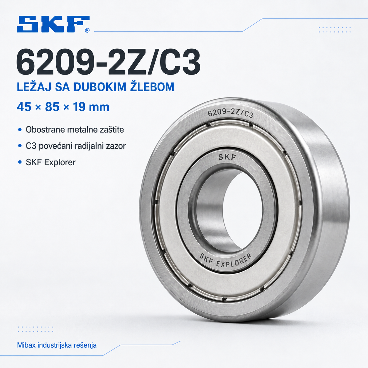 Lezaj SKF 6209-2Z/C3