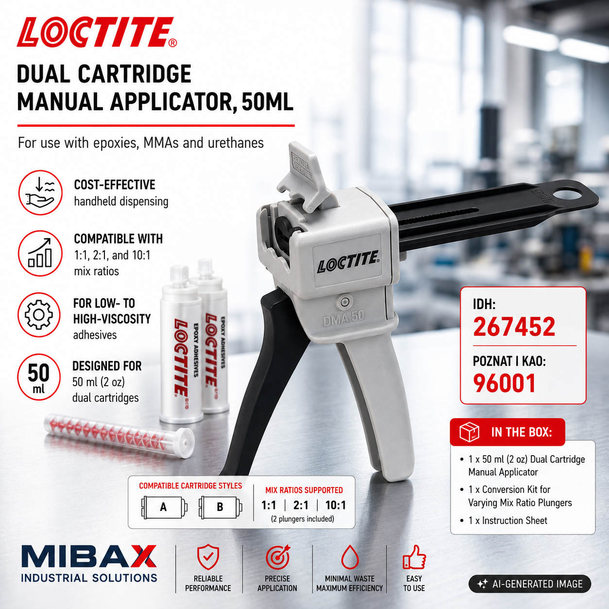 Dual Cartridge Manual Dispense Applicators (50 ml)96001