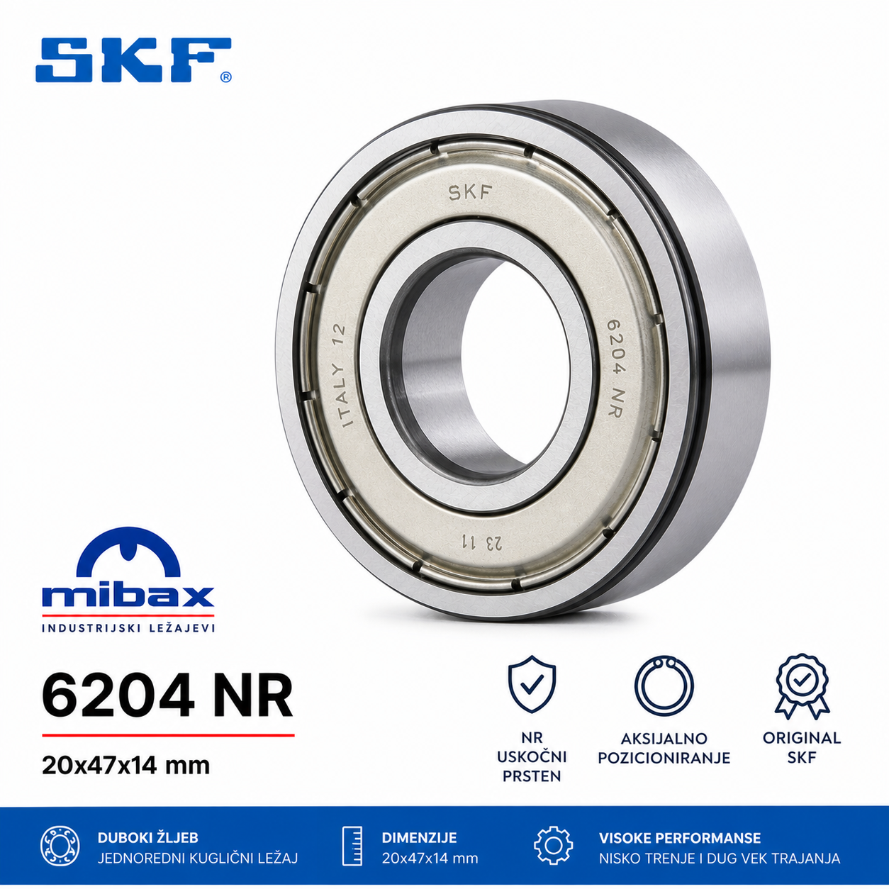 Lezaj SKF 6204 NR