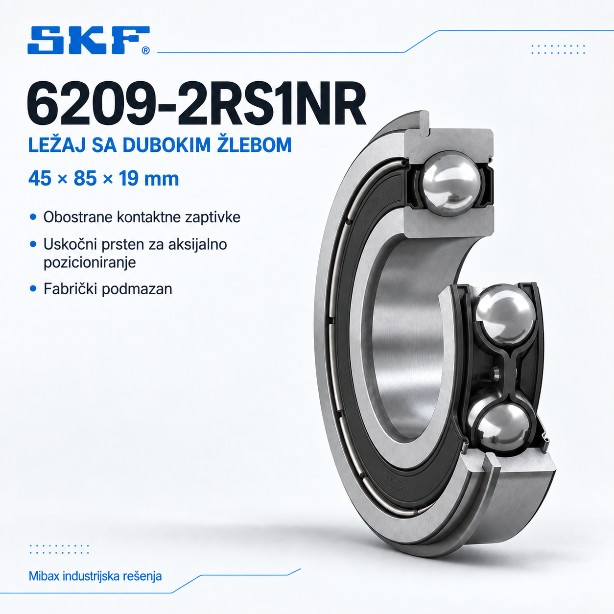 Lezaj SKF 6209-2RS1NR