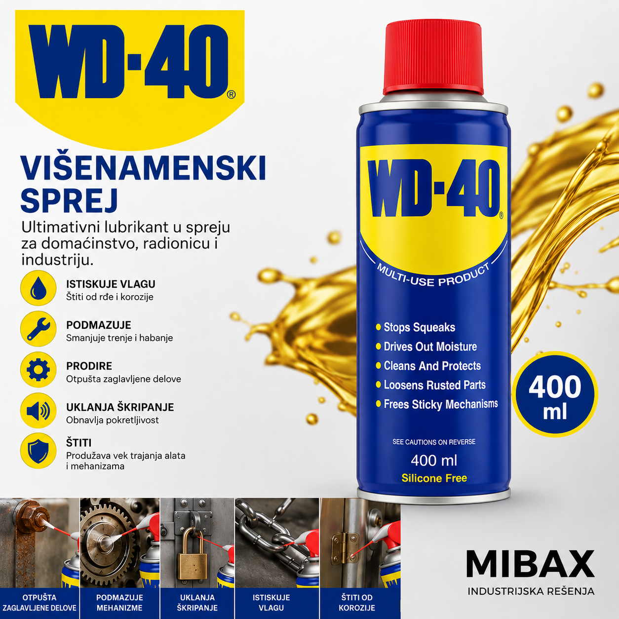 WD 40 visenamenski sprej 400ml
