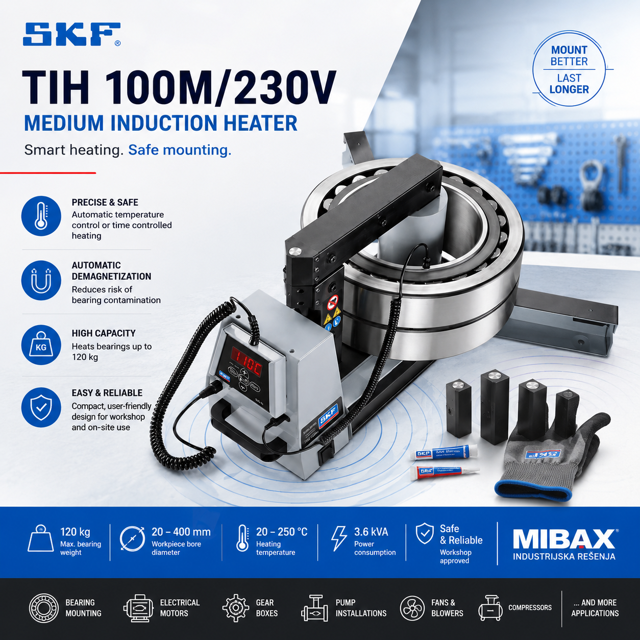TIH 100M/230V indukcioni grejač srednje veličine
