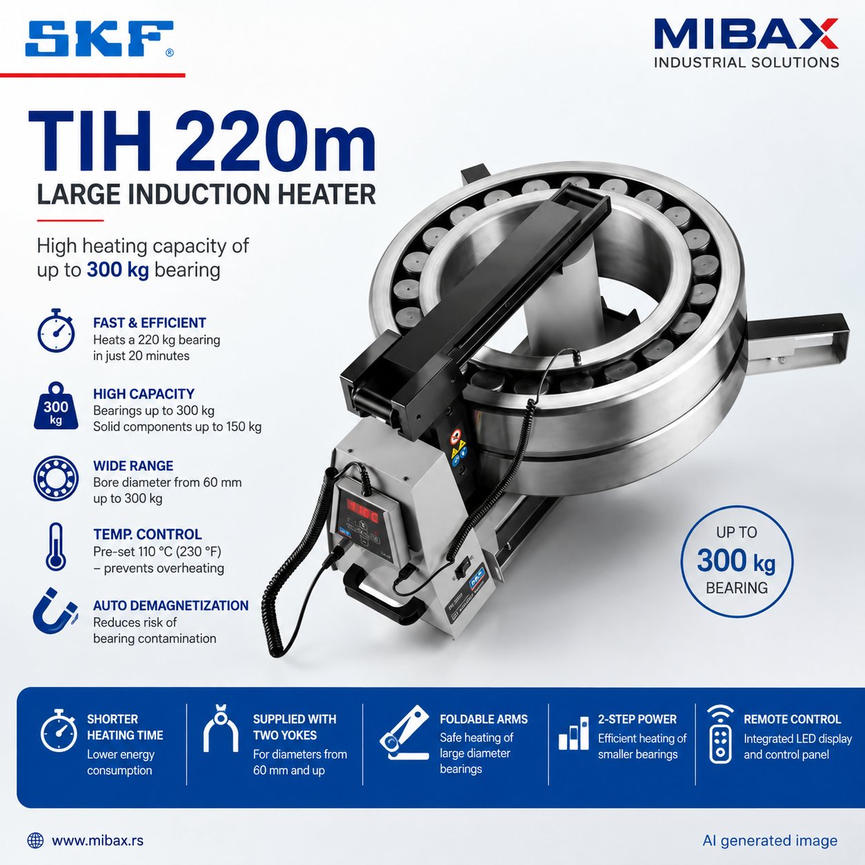TIH 220M SKF je veliki indukcioni grejač