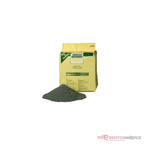 GreenStuff je visokoučinkovit univerzalni apsorbent koji upija ulja, hemikalije, boje i viskozne tečnosti. 1 kg upija do 8,4 kg ulja. Ekološki