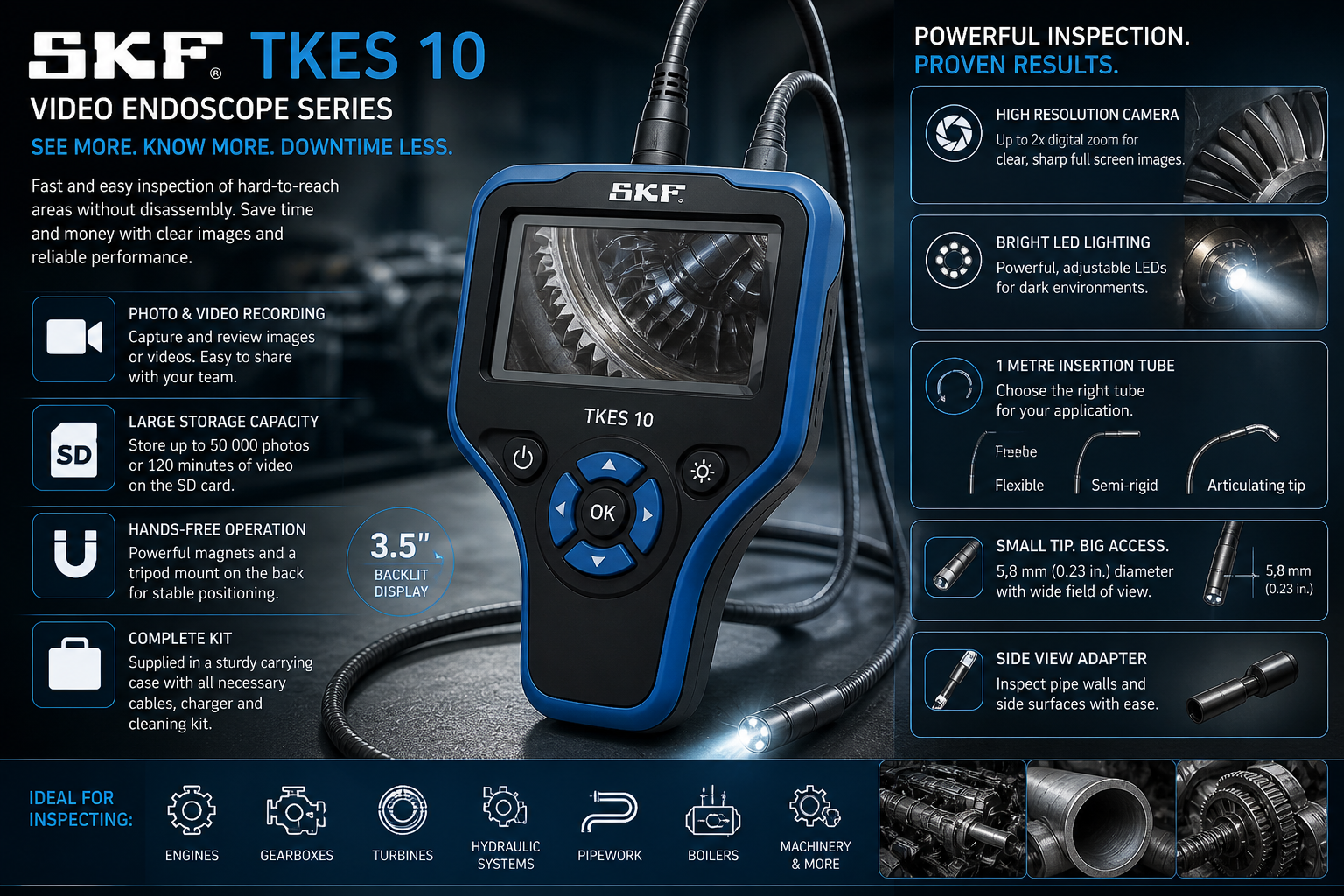 SKF Endoskop TKES 10 serija – inspekcioni alat sa video funkcijom