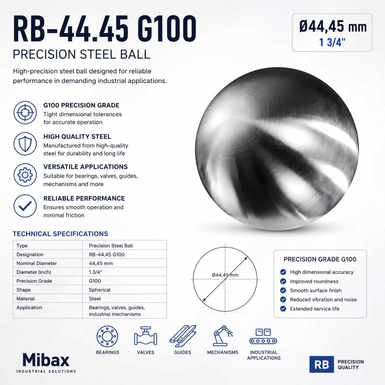 Kugla RB-44.45 G100
