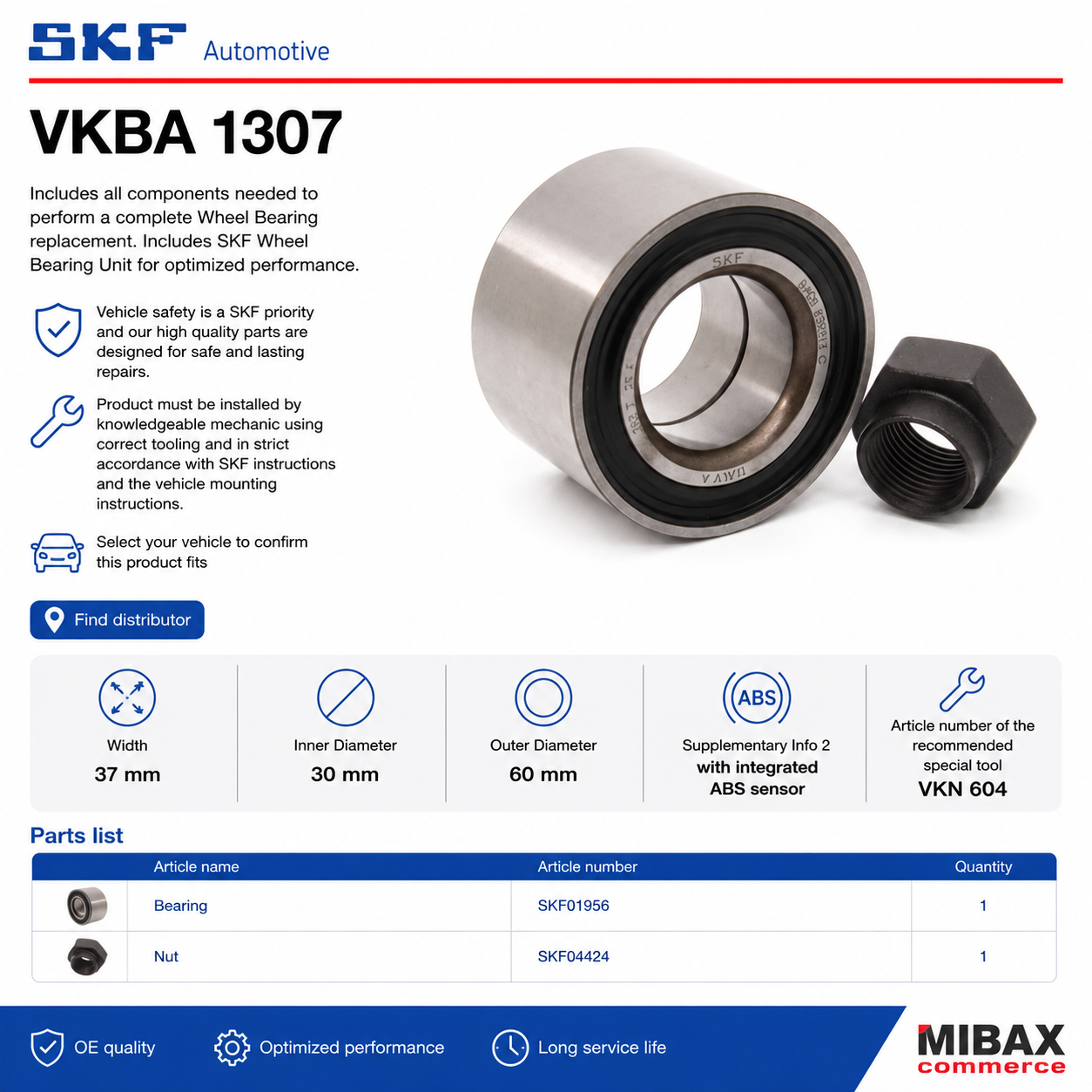 Lezaj SKF VKBA 1307