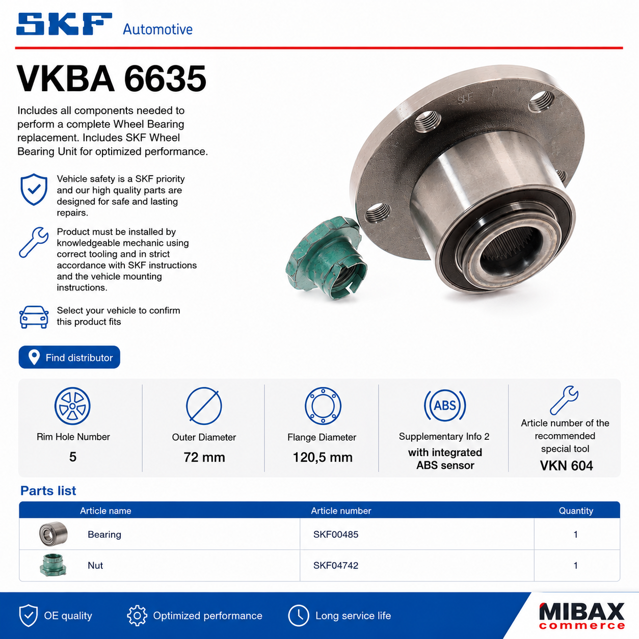 Lezaj SKF VKBA 6635