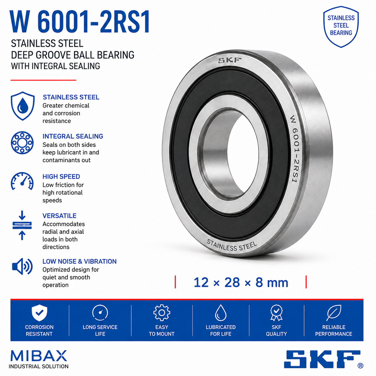 Lezaj SKF W 6001-2RS1