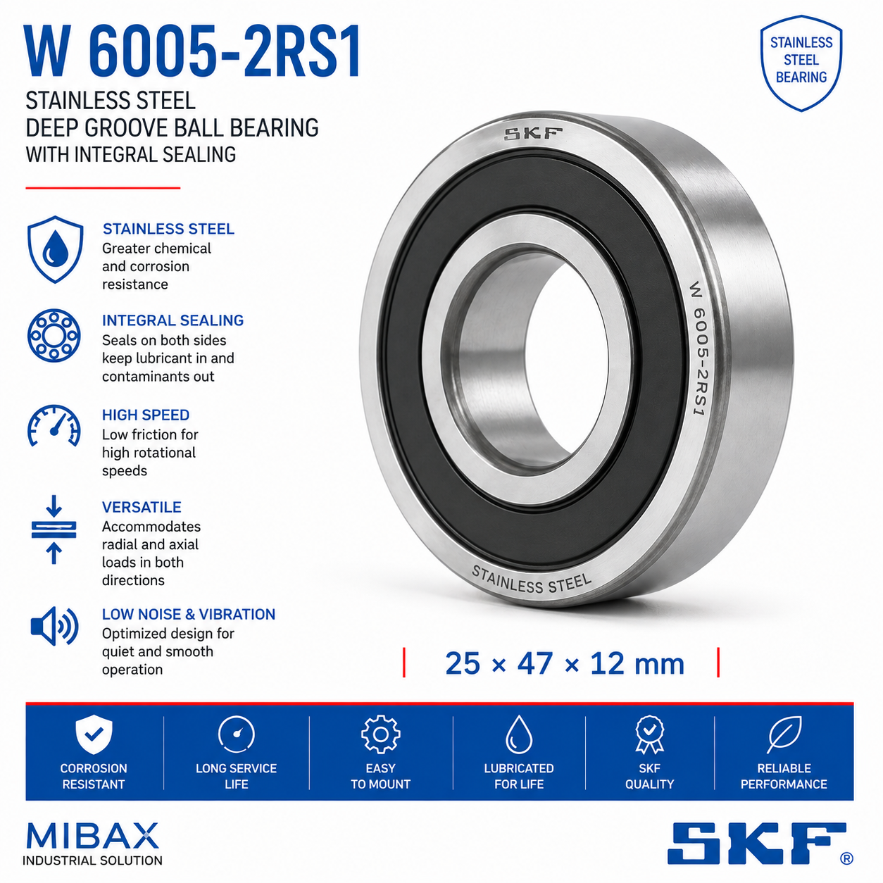 Lezaj SKF W 6005-2RS1