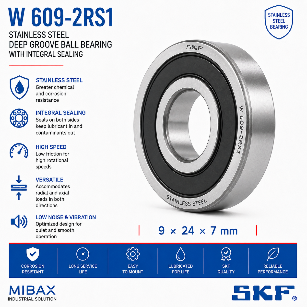 Lezaj SKF W 609-2RS1