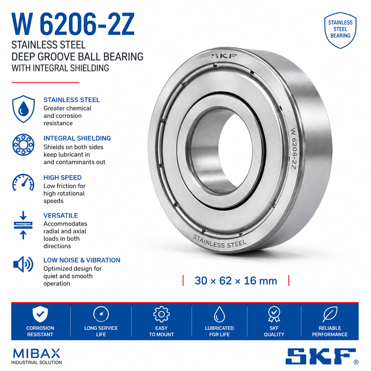 Lezaj SKF W 6206-2Z