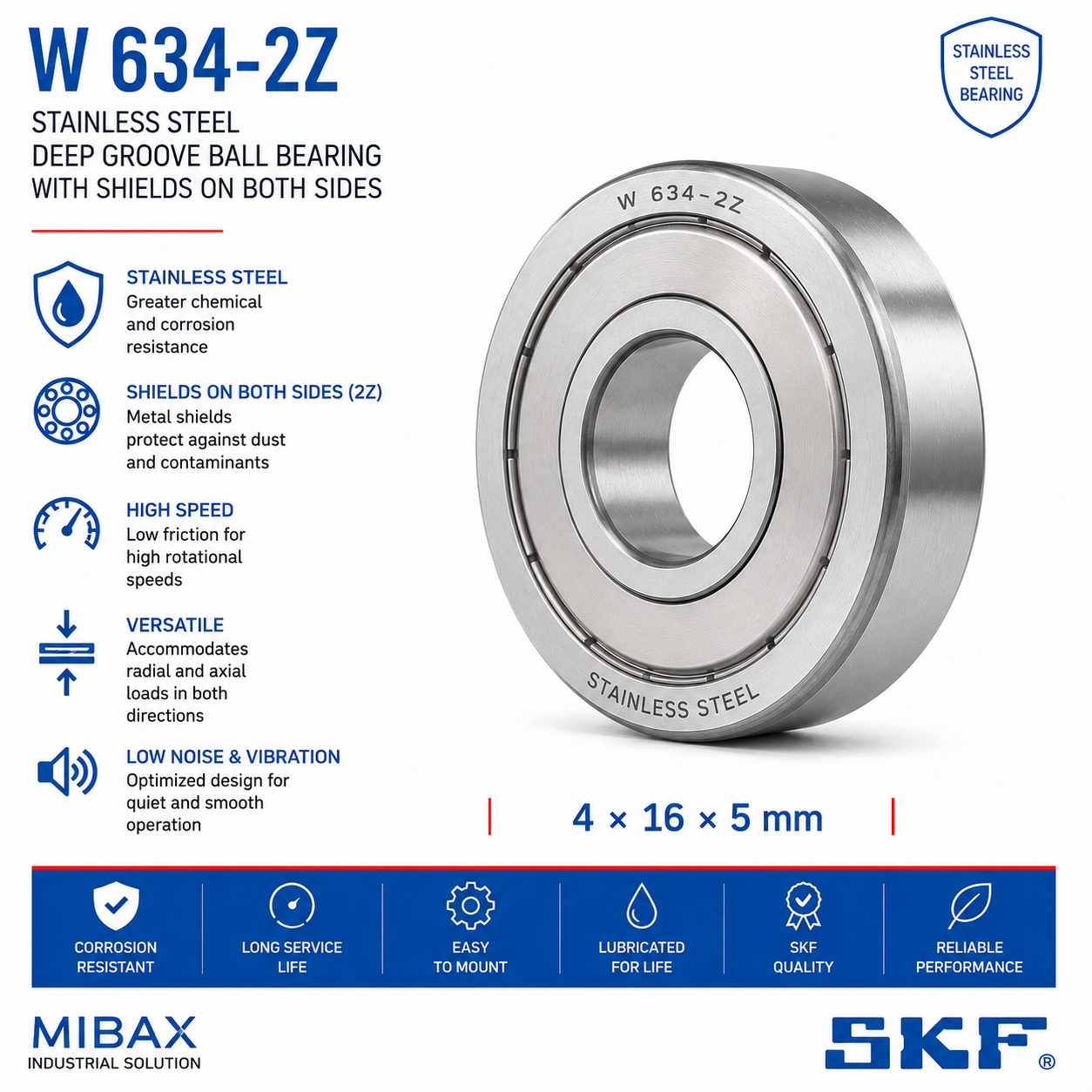 Lezaj SKF W 634-2Z