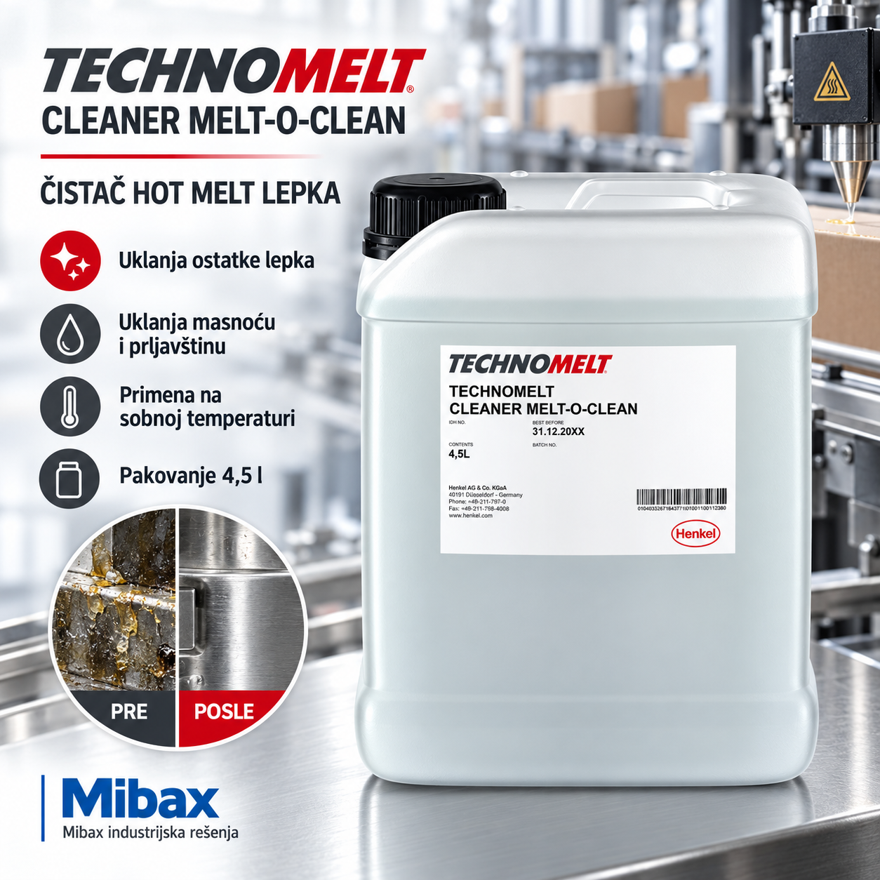 TECHNOMELT CLEANER MELT-O-CLEAN – sredstvo za uklanjanje hot melt lepka