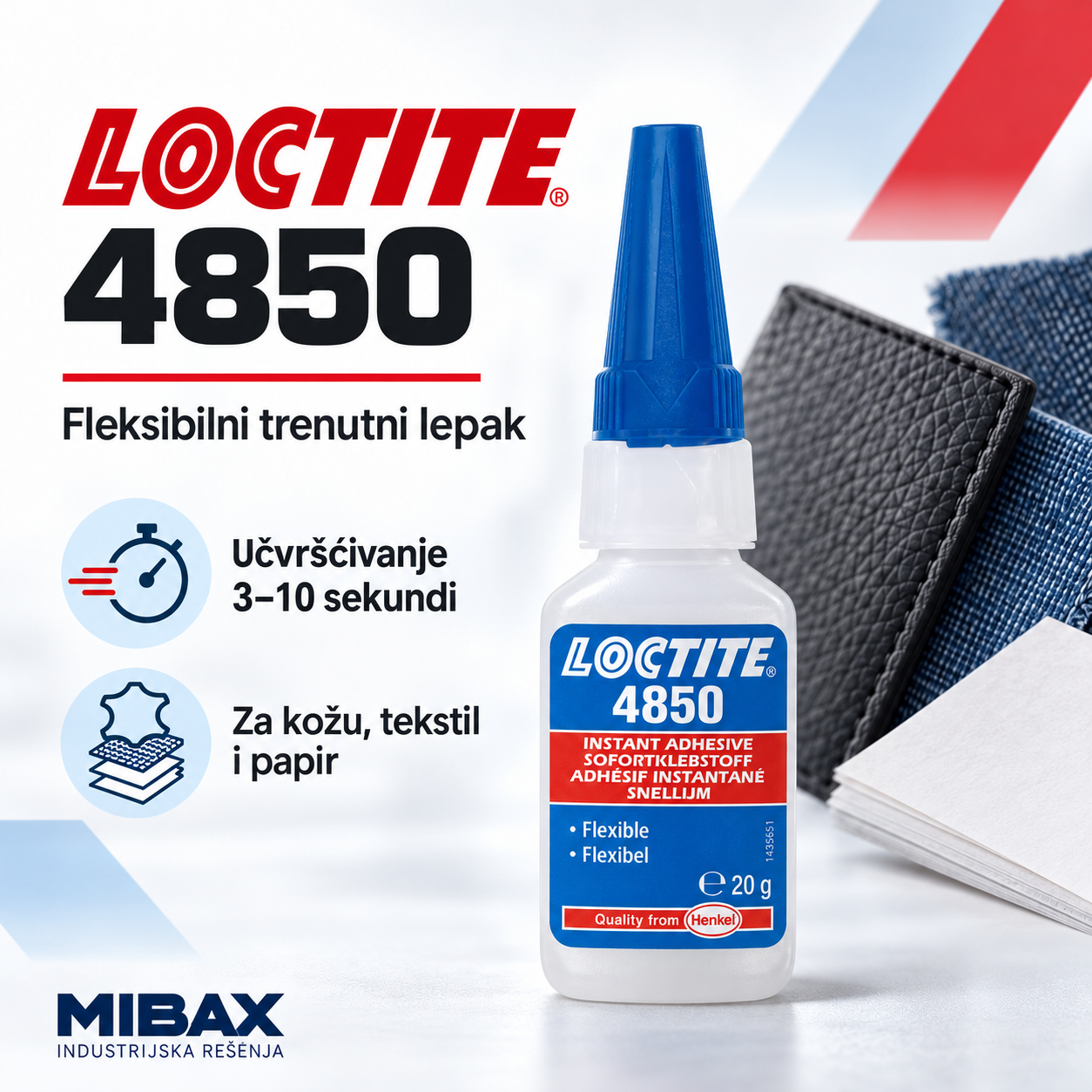 LOCTITE 4850 fleksibilni trenutni lepak 5 g