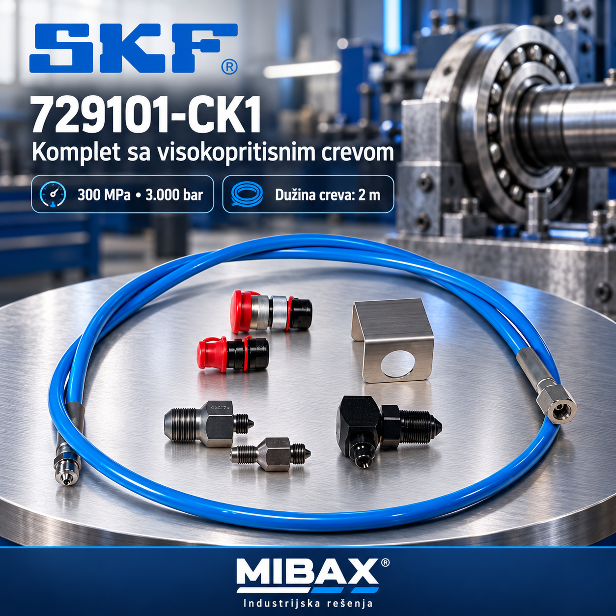 SKF 729101-CK1 – komplet za prelazak na visokopritisno hidraulično crevo, 300 MPa